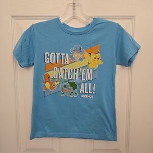 Pokemon "Gotta Catch 'Em All" Kids Tee Pickachu, Charnander, Squirtle, Bulbasaur